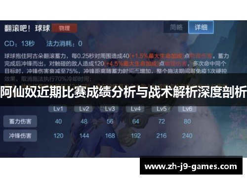 阿仙奴近期比赛成绩分析与战术解析深度剖析
